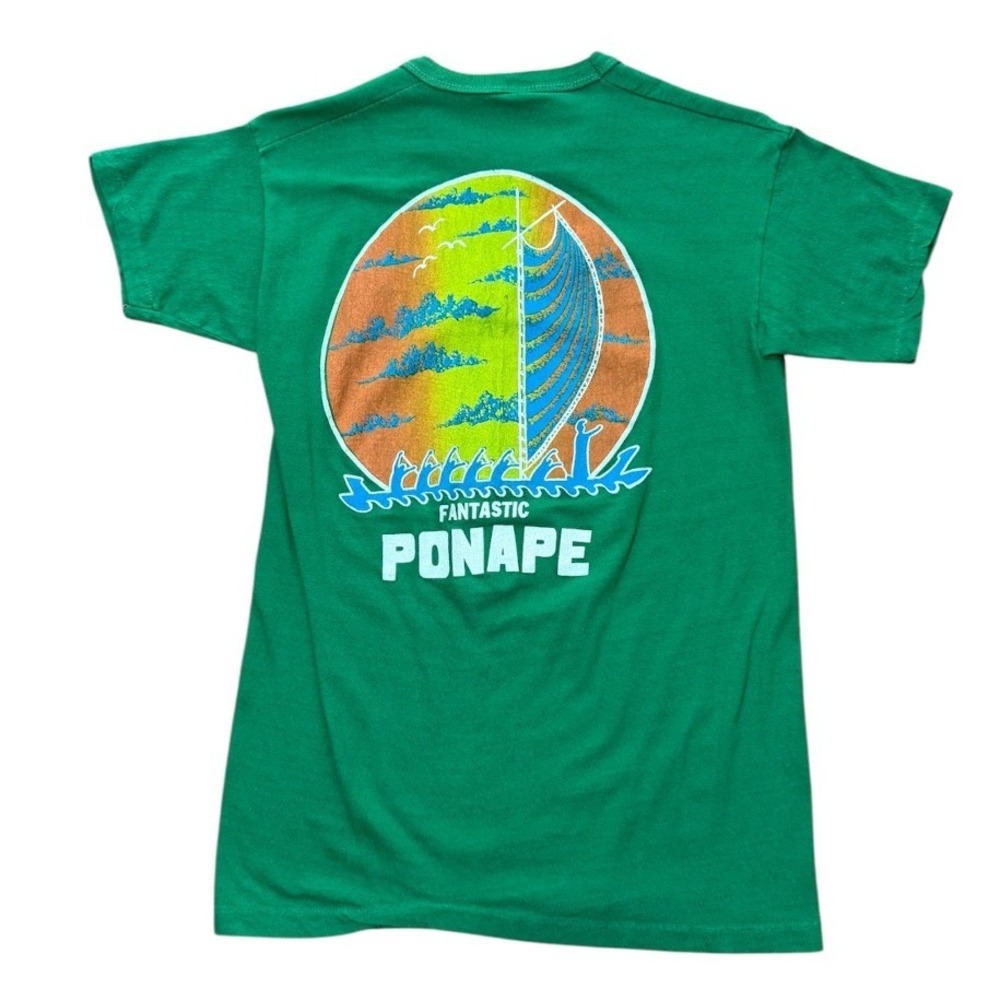 Vintage 70s Fantastic Ponape Surf Wave Ocean Single Stitch Back Graphic T-shirt